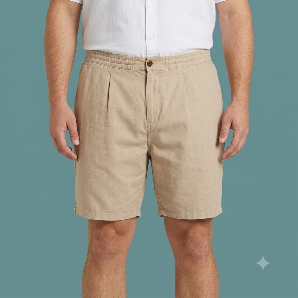 Johnny Bigg Shorts Mens 46 Tan Khaki Cotton Blend Casual Big & Tall Chino